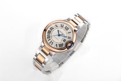 SJ Factory Cartier 33MM in Diameter Automatic Mechanical Movement Rose Gold Bezel Lady Watch